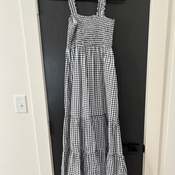 Zara Black and White Gingham Maxi Dress - Picture 2 of 4